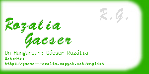 rozalia gacser business card